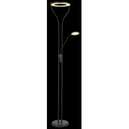 Globo - LED stmievateľná stojacia lampa LED/20W/230V + LED/4W 3000K čierna
