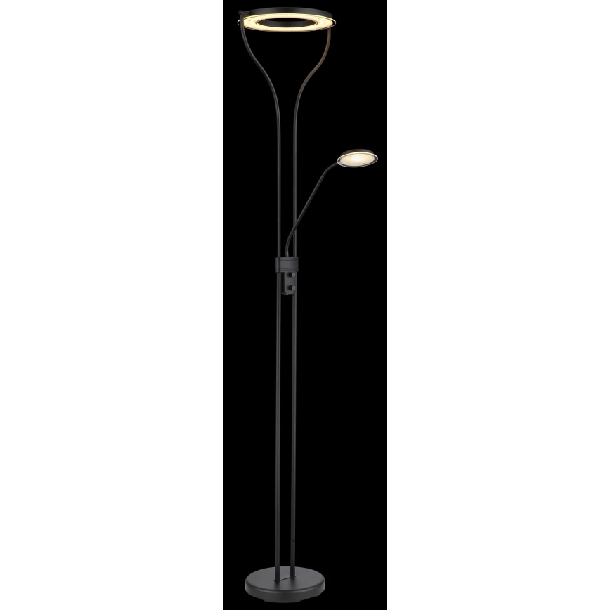 Globo - LED stmievateľná stojacia lampa LED/20W/230V + LED/4W 3000K čierna