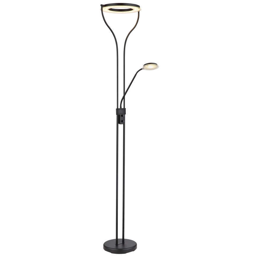Globo - LED stmievateľná stojacia lampa LED/20W/230V + LED/4W 3000K čierna