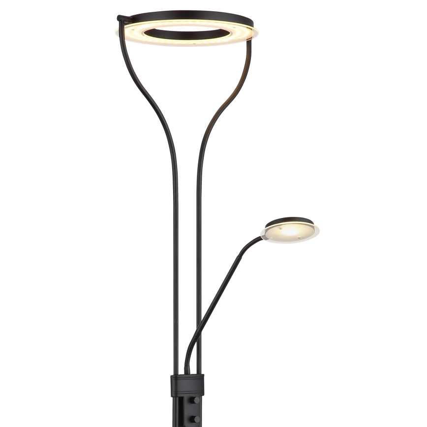 Globo - LED stmievateľná stojacia lampa LED/20W/230V + LED/4W 3000K čierna