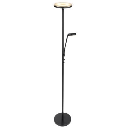 Globo - LED Stmievateľná stojacia lampa LED/18,5W/230V + LED/4,5W 3000K čierna