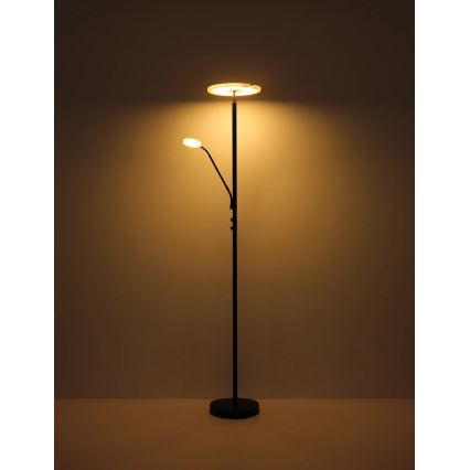Globo - stmievateľná stojacia lampa LED/28W/230V + LED/5W 3000K čierna