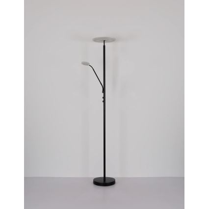 Globo - stmievateľná stojacia lampa LED/28W/230V + LED/5W 3000K čierna