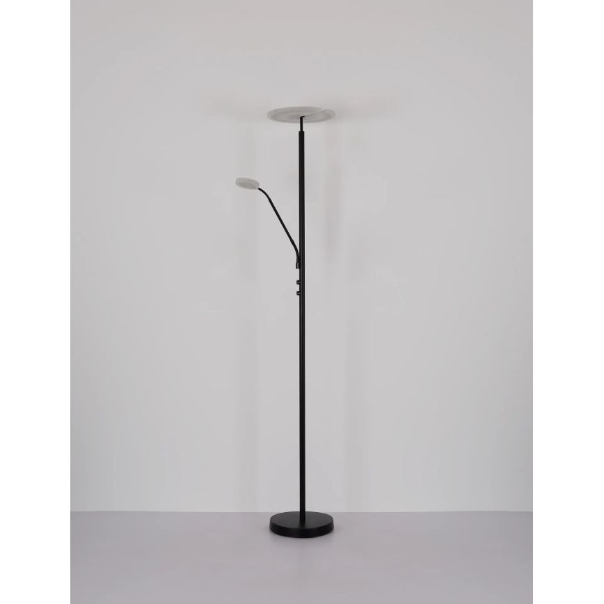 Globo - stmievateľná stojacia lampa LED/28W/230V + LED/5W 3000K čierna