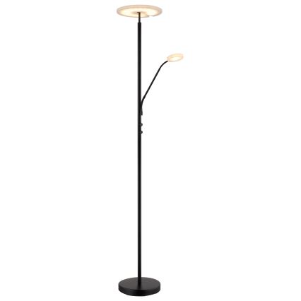 Globo - stmievateľná stojacia lampa LED/28W/230V + LED/5W 3000K čierna