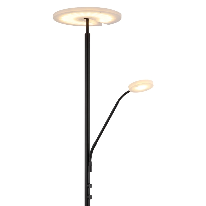 Globo - stmievateľná stojacia lampa LED/28W/230V + LED/5W 3000K čierna