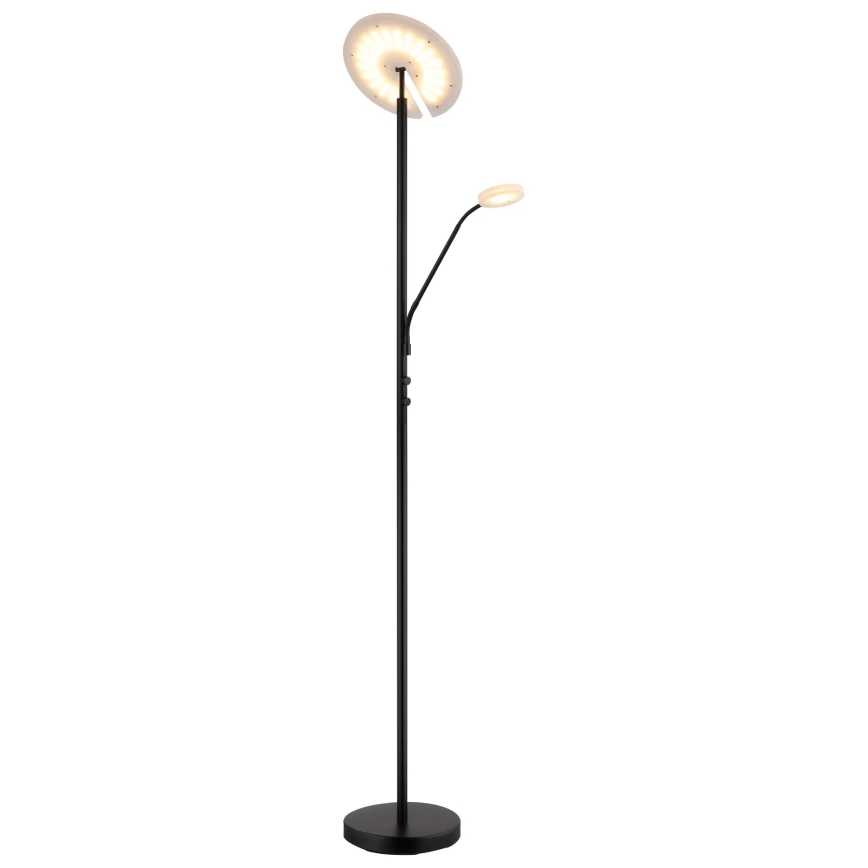 Globo - stmievateľná stojacia lampa LED/28W/230V + LED/5W 3000K čierna