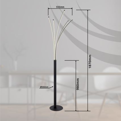 Globo - LED stmievateľná stojacia lampa LED/36W/230V 3000-6000K Wi-Fi Tuya + diaľkové ovládanie