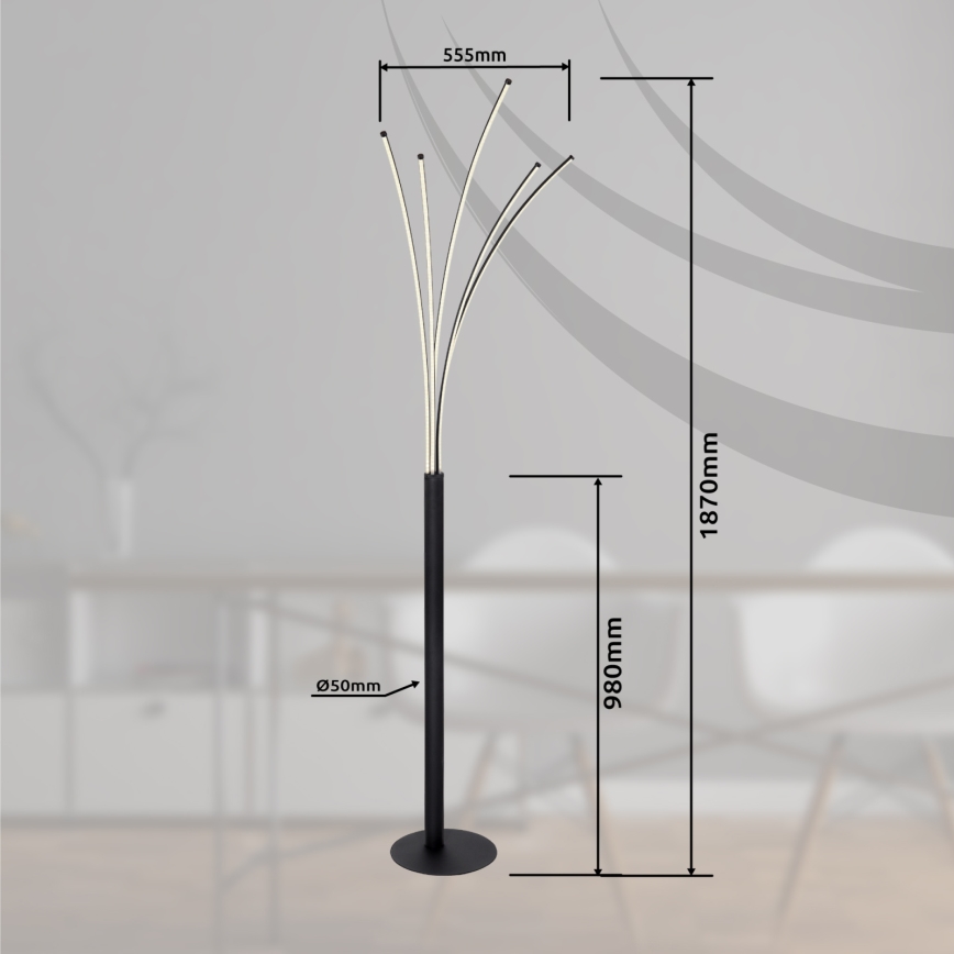 Globo - LED stmievateľná stojacia lampa LED/36W/230V 3000-6000K Wi-Fi Tuya + diaľkové ovládanie