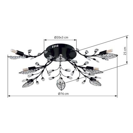 Globo - Stropné svietidlo 8xG9/5W/230V pr. 76 cm