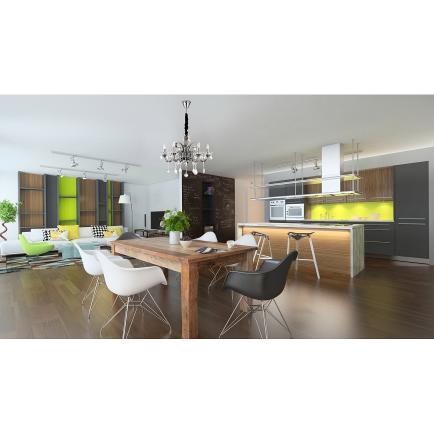 Globo - Krištáľový luster 6xE14/40W/230V