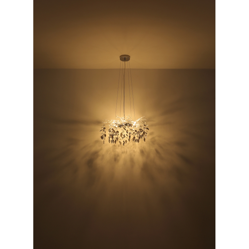 Globo - Luster na lanku 8xG9/8W/230V pr. 61 cm lesklý chróm