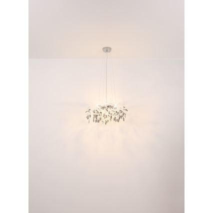 Globo - Luster na lanku 8xG9/8W/230V pr. 61 cm lesklý chróm