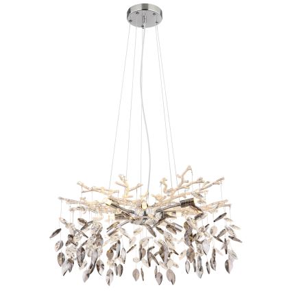 Globo - Luster na lanku 8xG9/8W/230V pr. 61 cm lesklý chróm