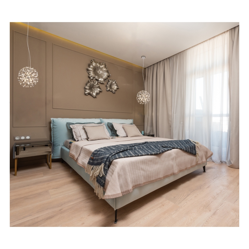 Globo - LED luster na lanku 8xG9/3,5W/230V lesklý chróm