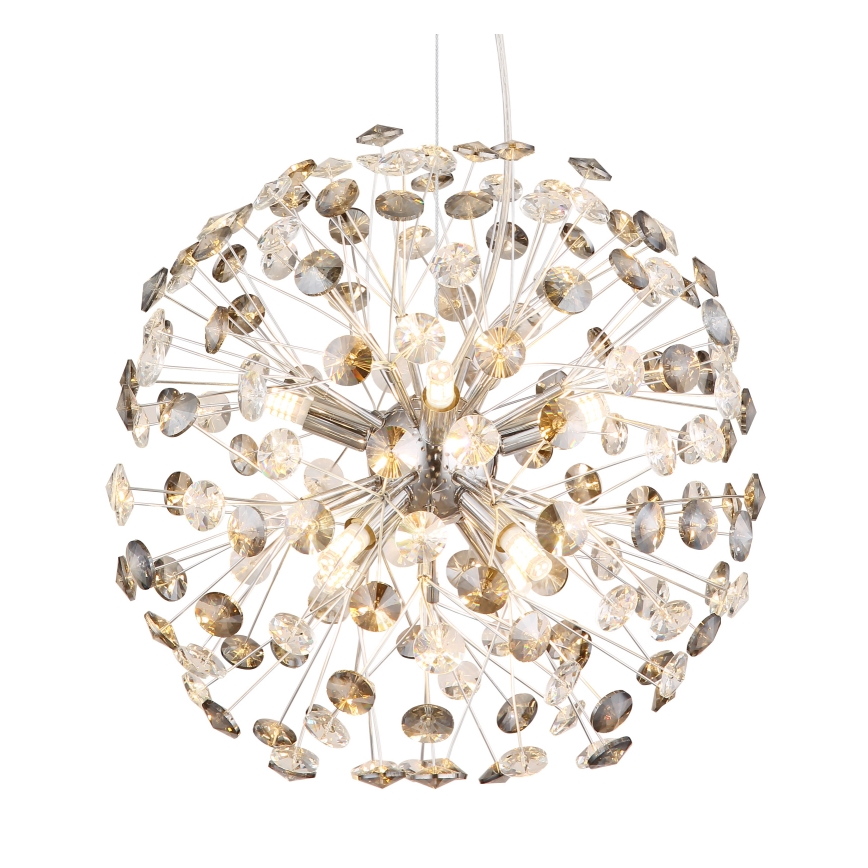 Globo - LED luster na lanku 8xG9/3,5W/230V lesklý chróm