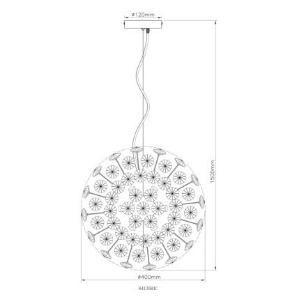 Globo - LED luster na lanku 8xG9/3,5W/230V lesklý chróm