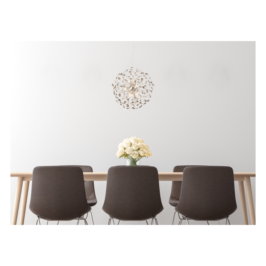 Globo - LED luster na lanku 9xG9/3,5W/230V pr. 60 cm lesklý chróm