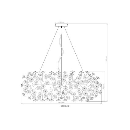 Globo - LED Krištáľový luster na lanku 20xG9/3,5W/230V