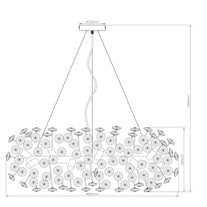 Globo - LED krištáľový luster na lanku 20xG9/3,5W/230V