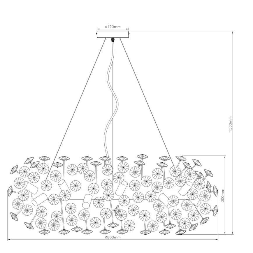 Globo - LED krištáľový luster na lanku 20xG9/3,5W/230V