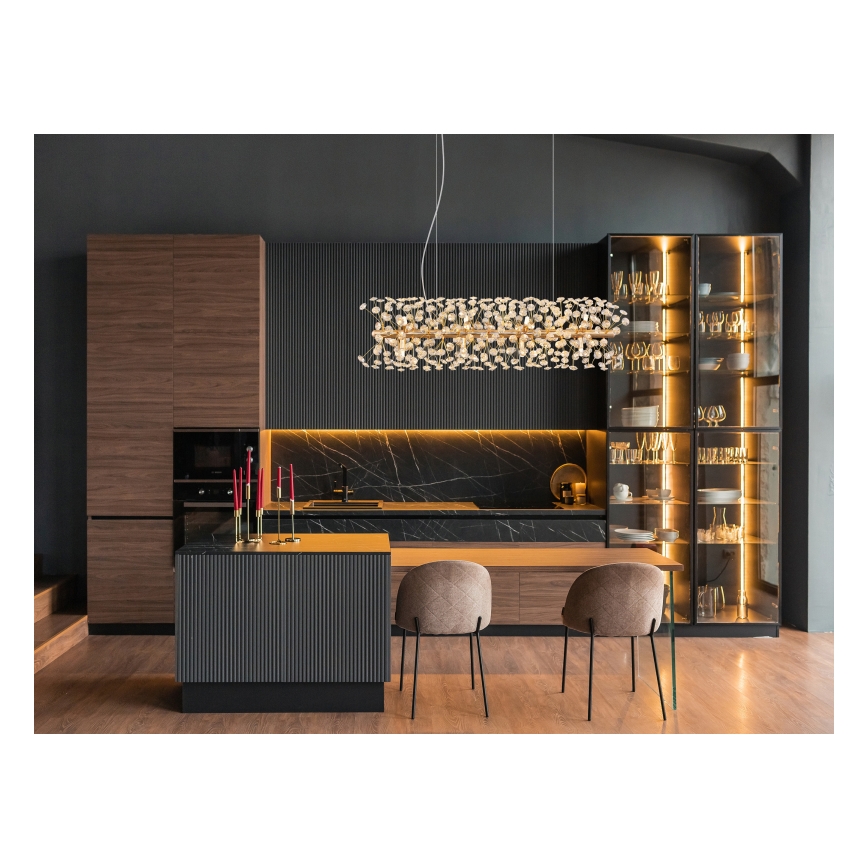 Globo - LED luster na lanku 12xG9/3,5W/230V zlatý