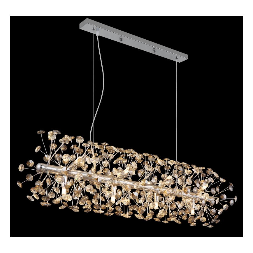 Globo - LED luster na lankách 12xG9/3,5W/230V lesklý chróm