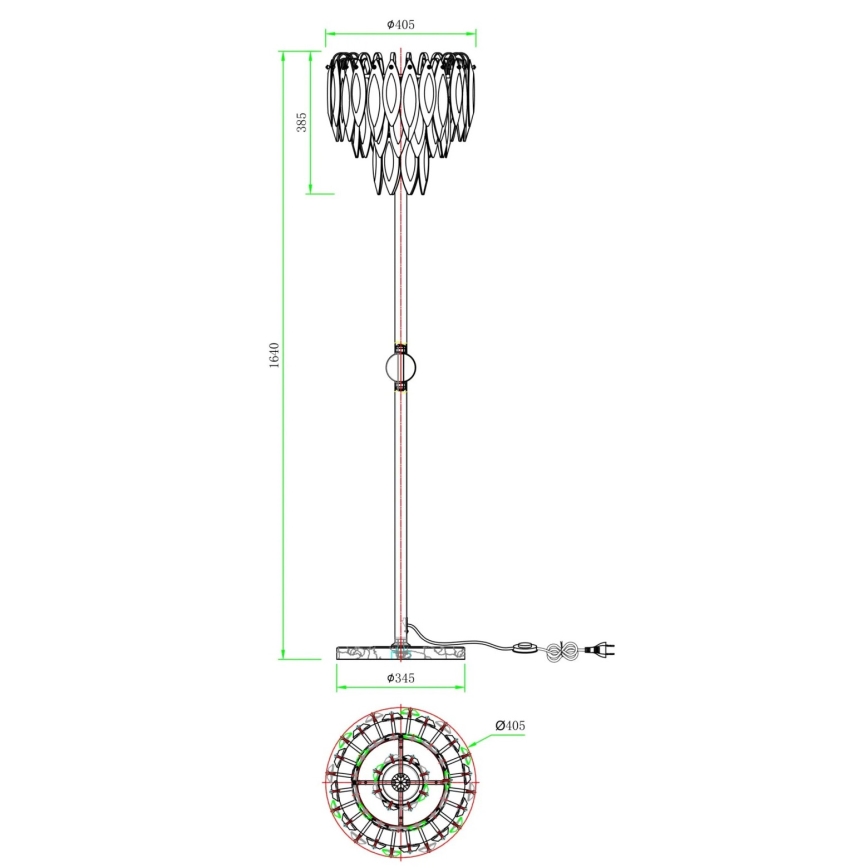 Globo - Stojacia lampa 4xE14/40W/230V
