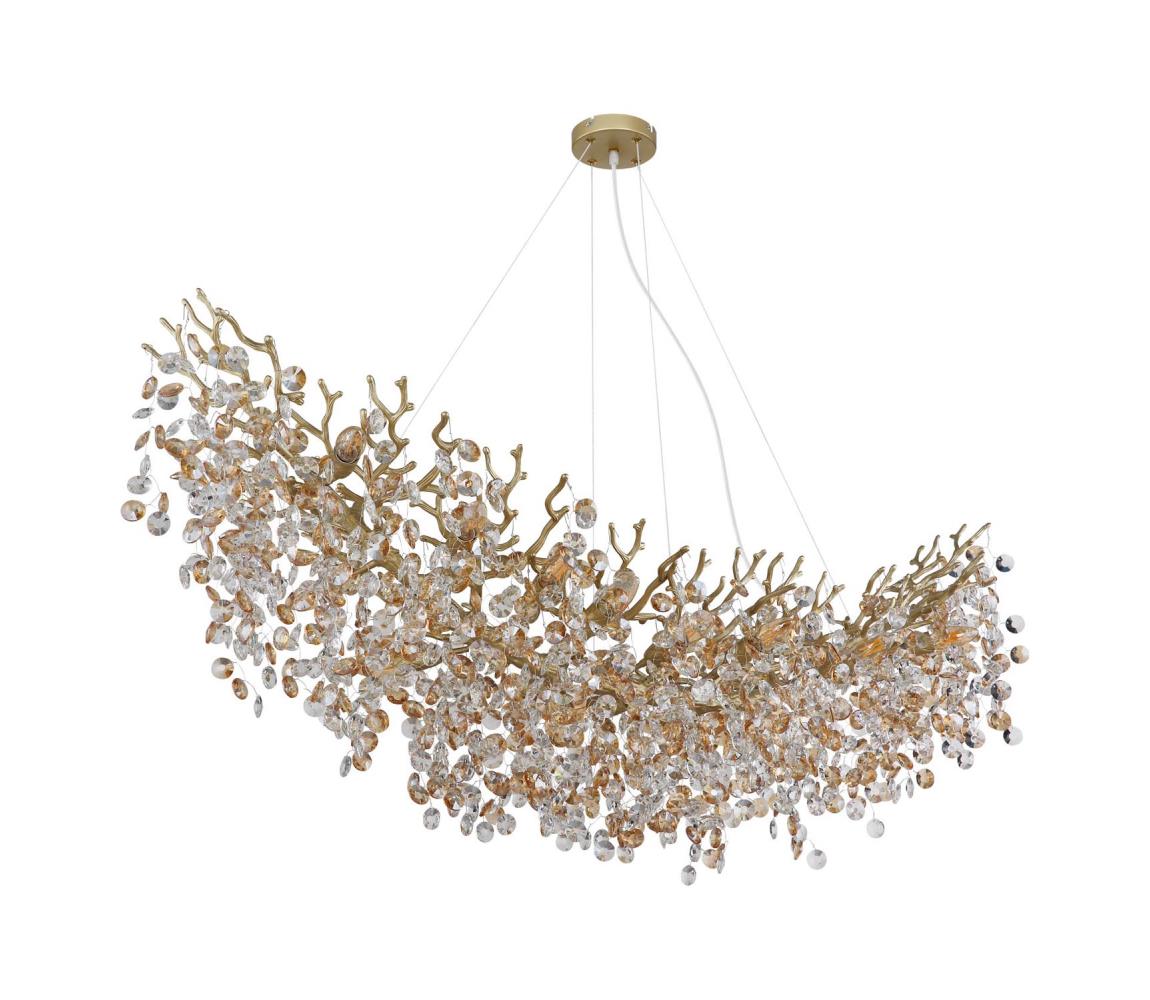 Globo 64138H4G - Závesný luster na lankách QUEENA 16xE14/40W/230V zlatý 64138H4G