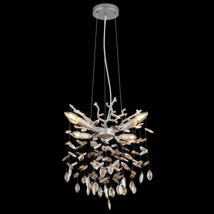 Globo - Luster na lanku 4xE14/40W/230V strieborný