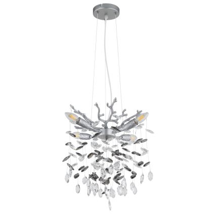 Globo - Luster na lanku 4xE14/40W/230V strieborný