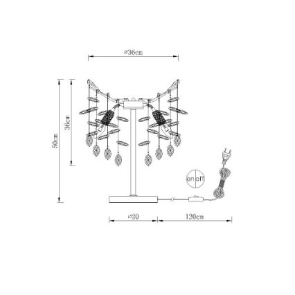 Globo - Stolná lampa 3xE14/40W/230V zlatá