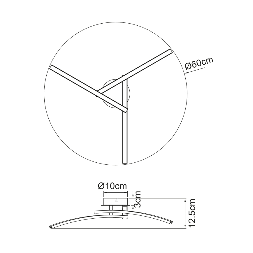 Globo - LED Prisadený luster 3xLED/6W/230V 3000/4000/6000K