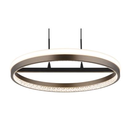 Globo - LED Luster na lanku LED/40W/230V 3000/4000/6000K pr. 39,7 cm hnedá