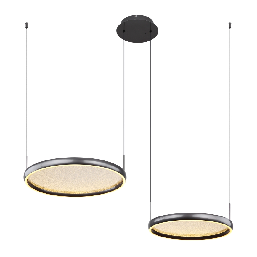 Globo - LED Stmievateľný luster na lanku LED/50W/230V 2700-6000K čierna + diaľkové ovládanie