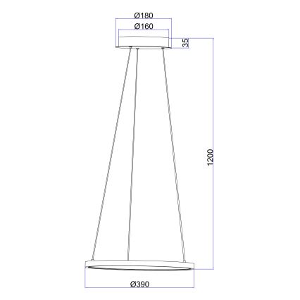 Globo - LED Luster na lanku LED/19W/230V