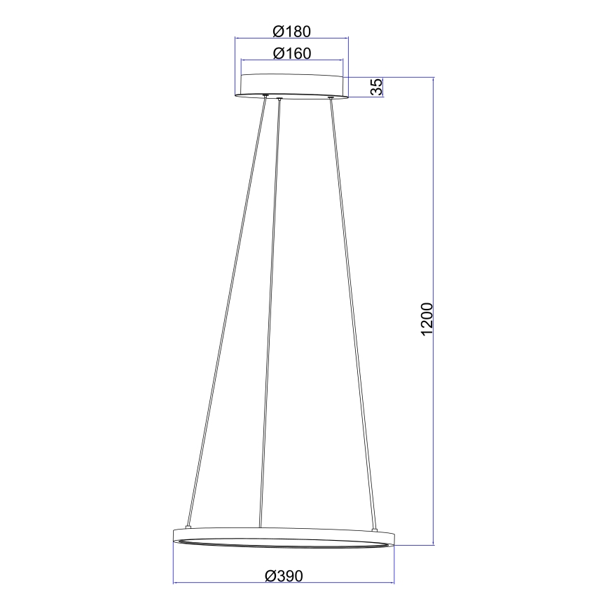 Globo - LED Luster na lanku LED/19W/230V