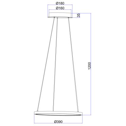 Globo - LED Luster na lanku LED/19W/230V