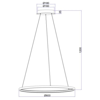 Globo - LED Luster na lanku LED/29W/230V