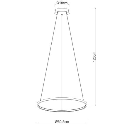 Globo - LED Luster na lanku LED/29W/230V hnedá