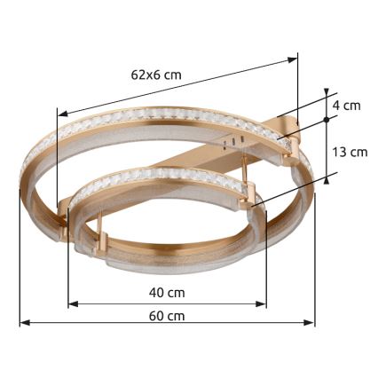 Globo - LED Stmievateľné stropné svietidlo LED/78W/230V 2700K-6000K + diaľkové ovládanie