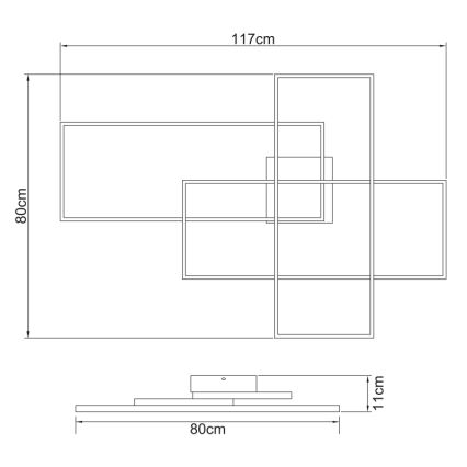 Globo - LED Stmievateľné stropné svietidlo LED/100W/230V 3000-6000K + diaľkové ovládanie