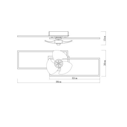 Globo - LED stmievateľné stropné svietidlo s ventilátorom LED/38W/230V 3000-6500K + diaľkové ovládanie