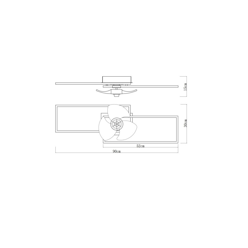 Globo - LED stmievateľné stropné svietidlo s ventilátorom LED/38W/230V 3000-6500K + diaľkové ovládanie