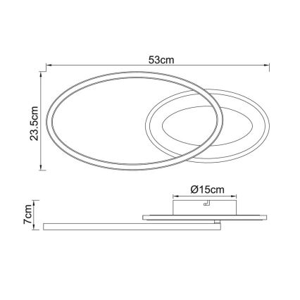 Globo - LED Prisadený luster LED/24W/230V