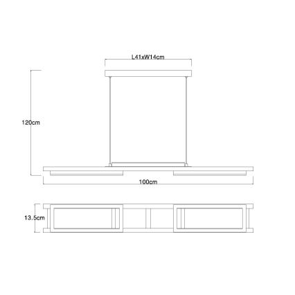 Globo - LED Luster na lanku LED/30W/230V