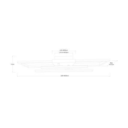 Globo - LED Stropné svietidlo LED/24W/230V 3000K 20x80 cm