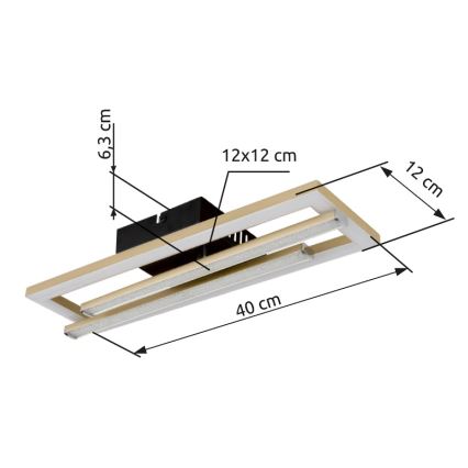 Globo - LED Stropné svietidlo LED/24W/230V 4000K zlatá