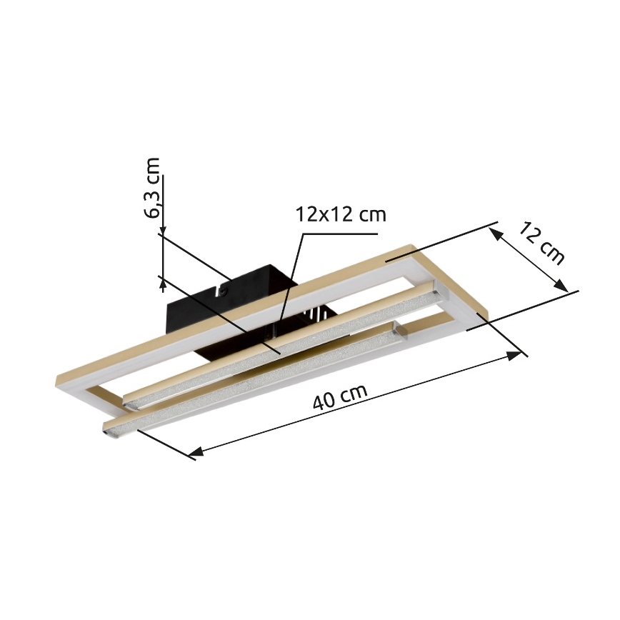 Globo - LED Stropné svietidlo LED/24W/230V 4000K zlatá