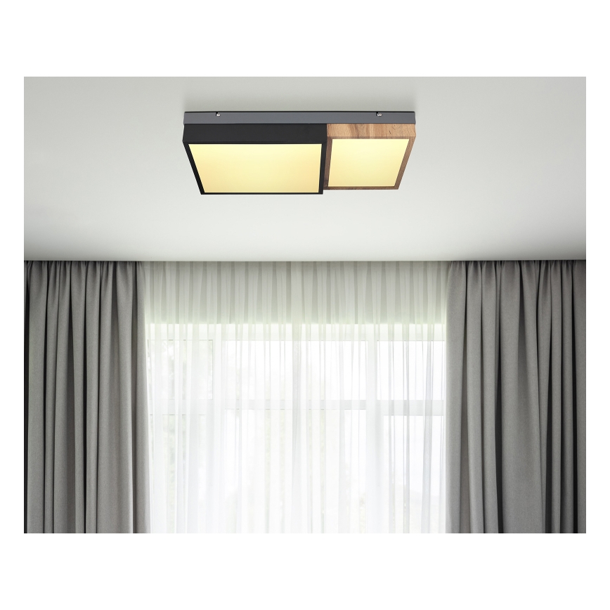 Globo 67286-30 - LED stropné svietidlo GUNDI LED/30W/230V 35x65 cm hnedá/čierna